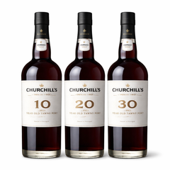 Churchill Portvin Smagekasse 10,20 & 30 års ialt 3 fl.