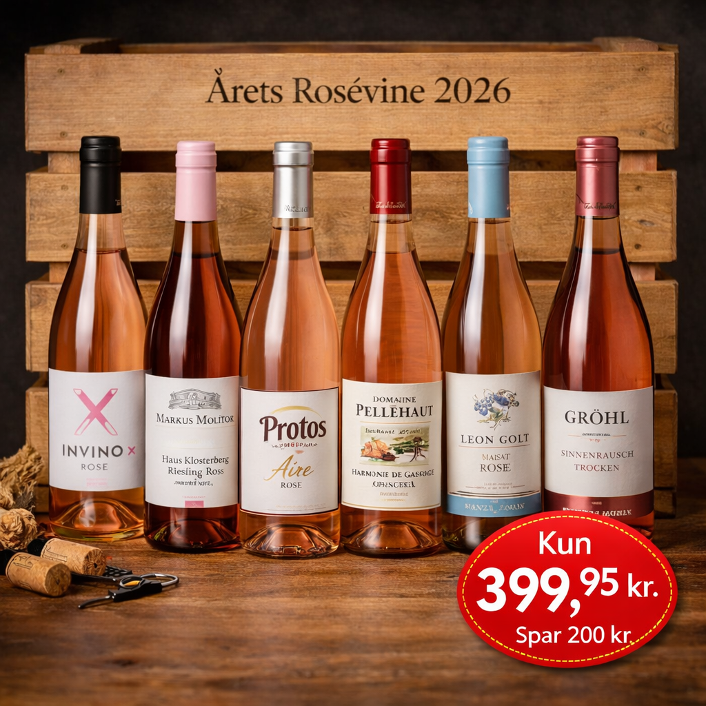 Årets Rosévine 2026 – Smagskasse 6 fl. a 0,75L