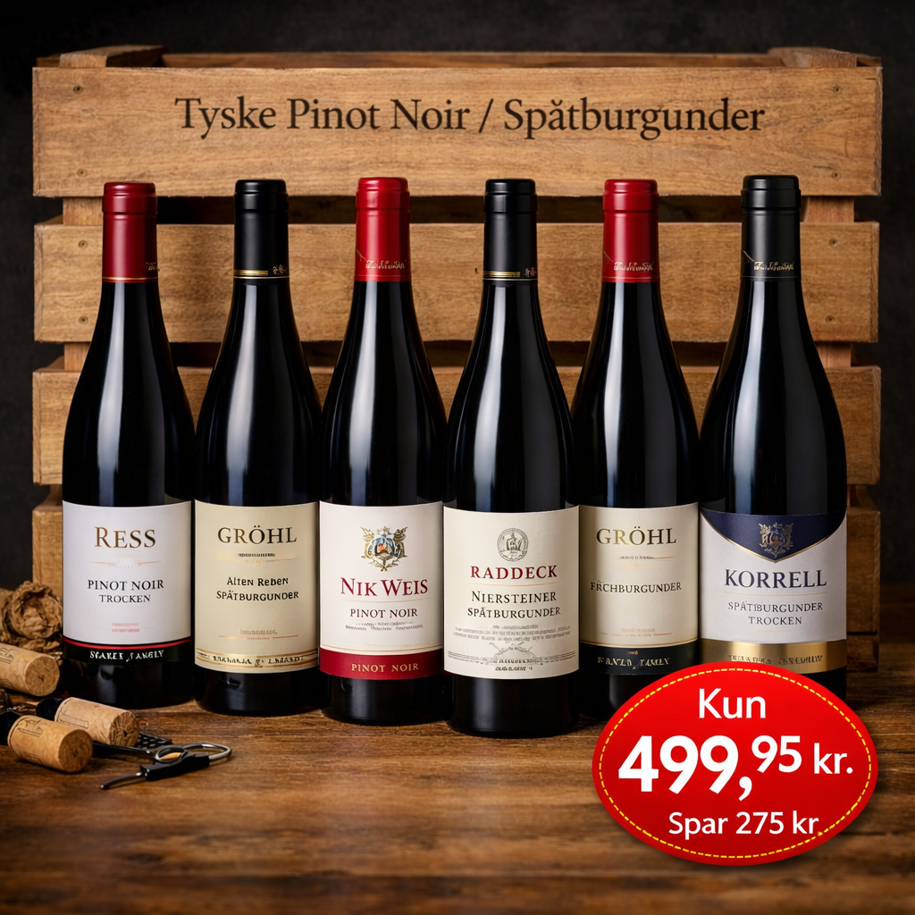Tyske Pinot Noir / Spätburgunder – Smagskasse 6 fl.